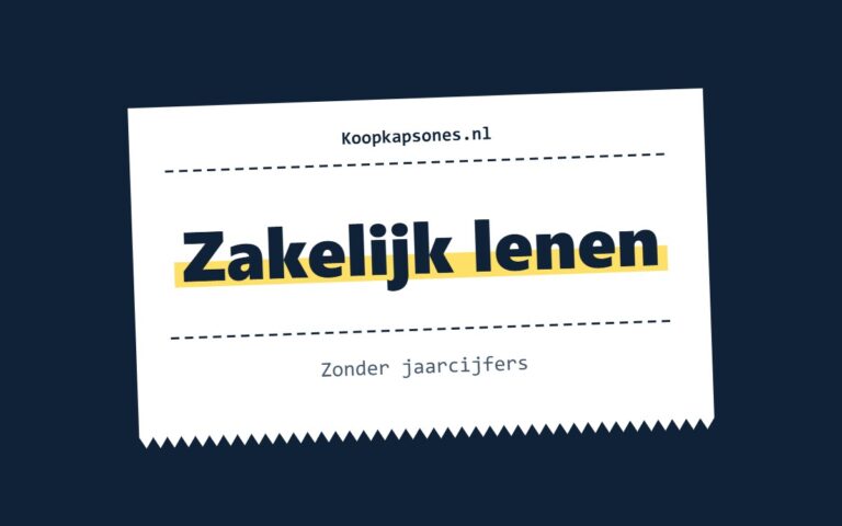 Zakelijk lenen – Zonder jaarcijfers